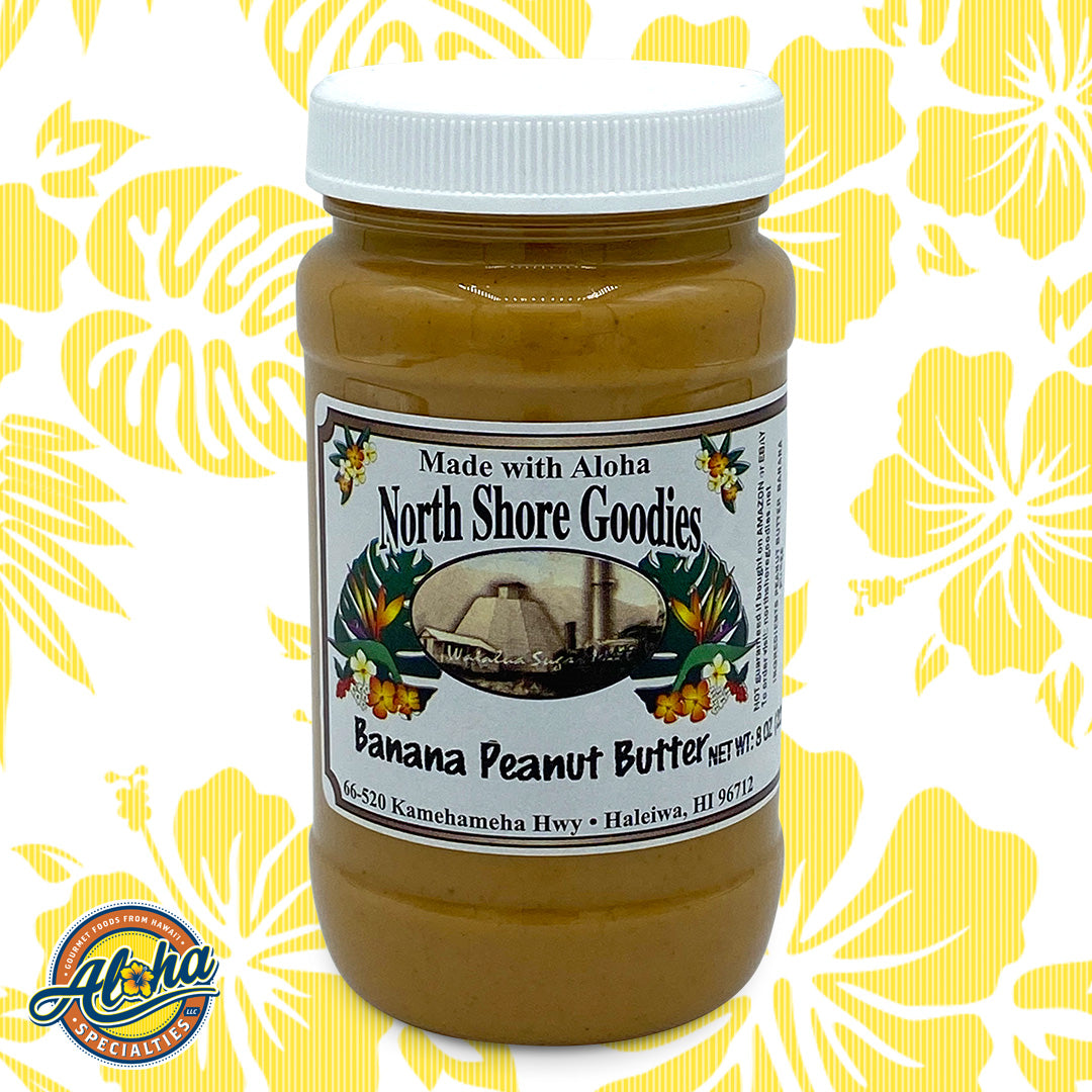 North Shore Goodies Banana Peanut Butter 8 oz. Jar Aloha Specialties
