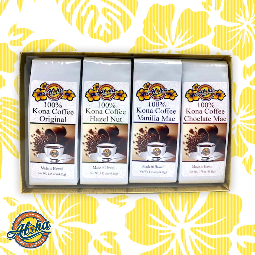 100% Kona Coffee 4-Bag Gift Set from Aloha Specialties