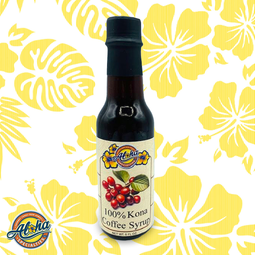Aloha Specialties 100% Kona Coffee Syrup 5oz. Bottle