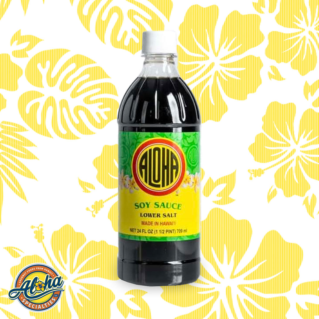 Aloha Shoyu Lower Salt Soy Sauce 24oz Bottle
