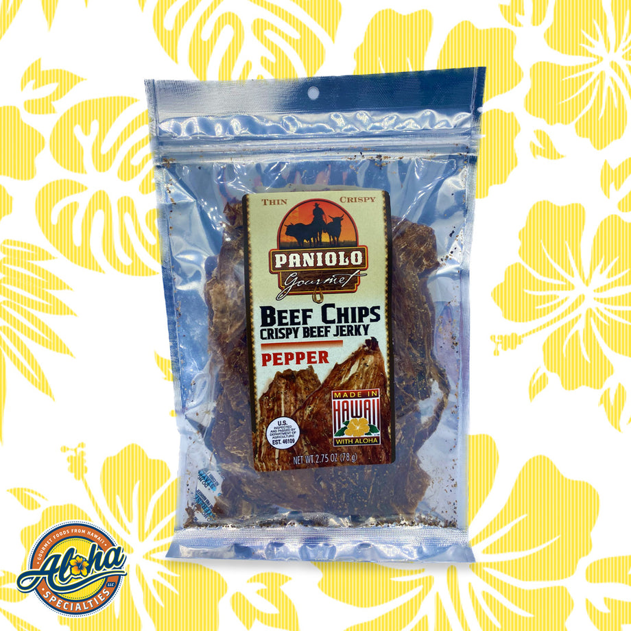 piro　手羽チップス鹿肉牛肺 Beef Jerky Chips - Pepper Flavor – Aloha Specialties